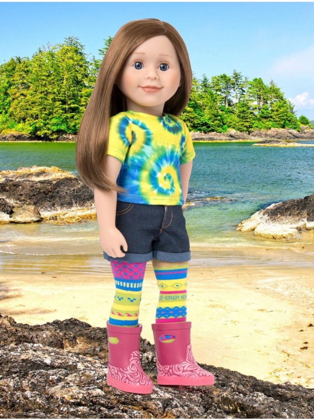 Maplelea Charlsea 18” Doll (with journal, keepsake box, & hair accessories)